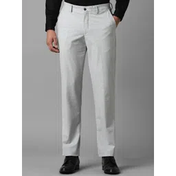 Louis Philippe Men Textured Slim Fit Trousers-picture-20