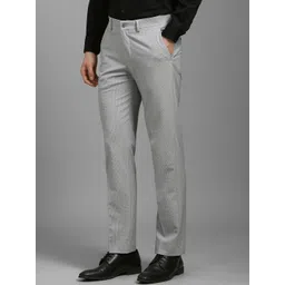 Louis Philippe Men Textured Slim Fit Trousers image 3