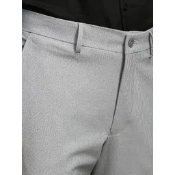 Louis Philippe Men Textured Slim Fit Trousers image 4