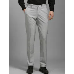 Louis Philippe Men Textured Slim Fit Trousers image 1