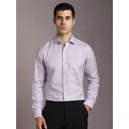 Louis Philippe Men Vertical Striped Spread Collar Cotton Formal Shirt-picture-28