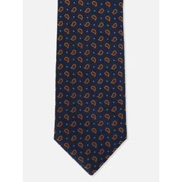 Louis Philippe Men Woven Design Silk Skinny Tie-picture-33
