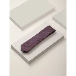 Louis Philippe Men Woven Design Skinny Tie-picture-25