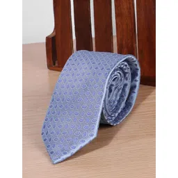 Louis Philippe Men Woven Design Skinny Tie image 1