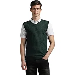 louis philippe Men's Acrylic Blend V-Neck Casual Sweater-picture-33