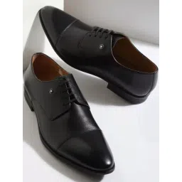 Louis Philippe Men's Black Derby Shoes-picture-10