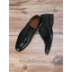Louis Philippe Men's Black Derby Shoes-picture-14