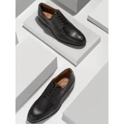Louis Philippe Men's Black Derby Shoes-picture-48