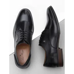Louis Philippe Men's Black Derby Shoes-picture-47