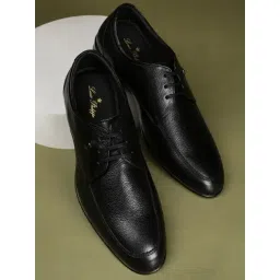 Louis Philippe Men's Black Derby Shoes-picture-30