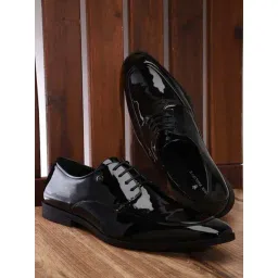 Louis Philippe Men's Black Derby Shoes-picture-25