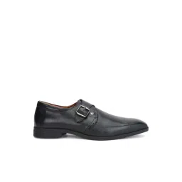 Louis Philippe Men's Black Monk Shoes-picture-39