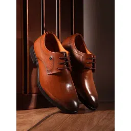Louis Philippe Men's Brown Derby Shoes-picture-31