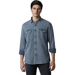 louis philippe Men's Cotton Solid Slim Fit Shirt-picture-28