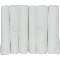 louis philippe Men's Cotton White Handkerchief (Pack Of 6) White-picture-13