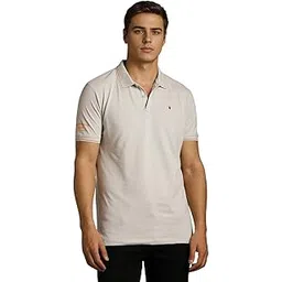 louis philippe Men's Polo T-Shirt with Collar Tipping and Branding on Sleeve-picture-36