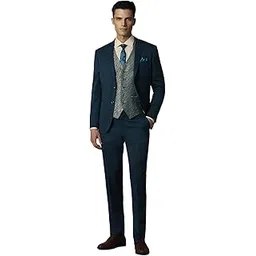 louis philippe Men's Polyester Blend Three Piece Suit-Dress Set-picture-12