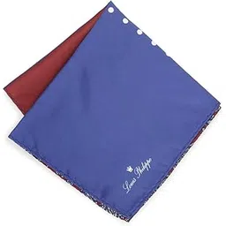 louis philippe Men's Polyester Multi Print Formal Pocket Square, Free Size-picture-40
