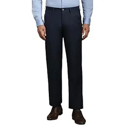 louis philippe Men's Regular Fit Mid Rise Pants-picture-26