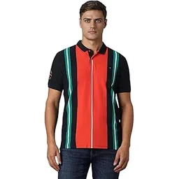 Louis Philippe Men's Striped Slim Fit T-Shirt-picture-54