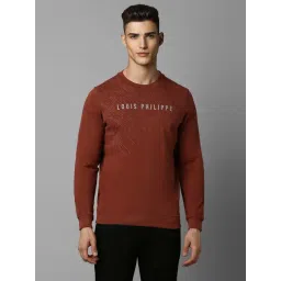 Louis Philippe Mid Maroon Regular Fit Printed Sweatshirt-picture-22