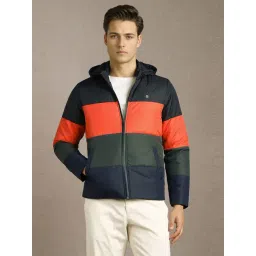 Louis Philippe Multicolor Regular Fit Printed Hooded Jacket-picture-47