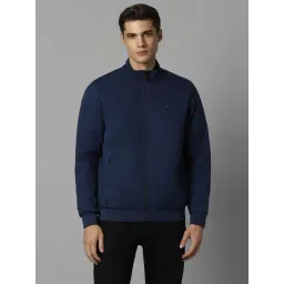 Louis Philippe Navy & Black Cotton Regular Fit Reversible Jacket-picture-15