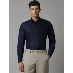 Louis Philippe Navy Cotton Regular Fit Printed Shirt-picture-16