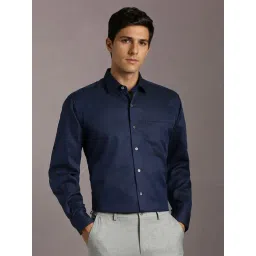 Louis Philippe Navy Cotton Regular Fit Shirt-picture-33