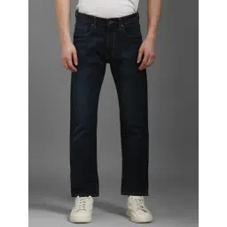 Louis Philippe Navy Cotton Slim Fit Jeans-picture-20