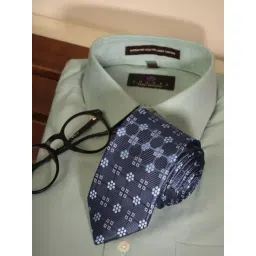 Louis Philippe Navy Embroidered Tie-picture-27