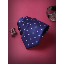 Louis Philippe Navy Polyester Tie-picture-28