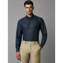 Louis Philippe Navy Regular Fit Checks Shirt-picture-30