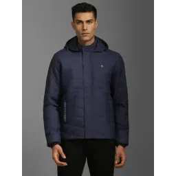 Louis Philippe Navy Regular Fit Hooded Jacket-picture-26