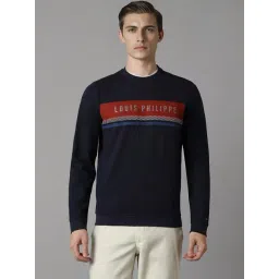 Louis Philippe Navy Regular Fit Printed Sweatshirt-picture-19