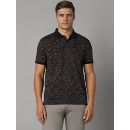 Louis Philippe Navy Slim Fit Printed Polo T-Shirt-picture-15