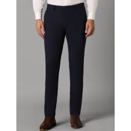 Louis Philippe Navy Slim Fit Trousers-picture-45