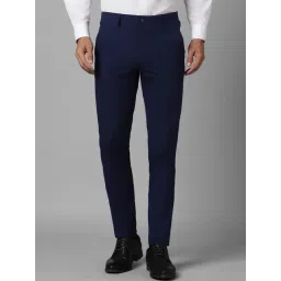 Louis Philippe Navy Slim Fit Trousers-picture-26