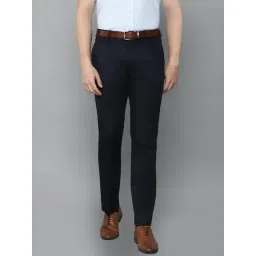 Louis Philippe Navy Slim Fit Trousers-picture-13