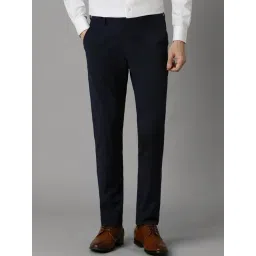 Louis Philippe Navy Slim Fit Trousers-picture-37