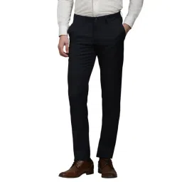 Louis Philippe Navy Slim Fit Trousers-picture-32