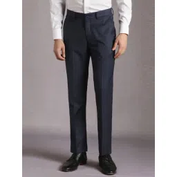 Louis Philippe Navy Slim Fit Trousers-picture-35