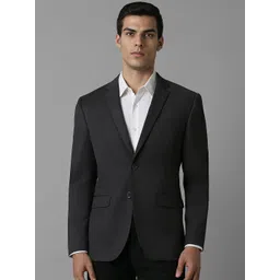 Louis Philippe Notched Lapel Slim Fit Single Breasted Formal Blazers-picture-22