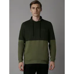 Louis Philippe Olive Cotton Regular Fit Colour Block Sweatshirt-picture-48