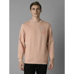 Louis Philippe Peach Cotton Regular Fit Sweatshirt-picture-36
