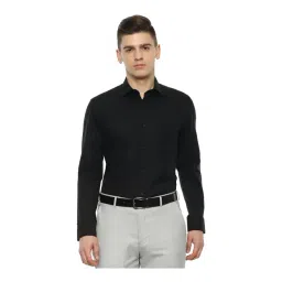 Louis Philippe Permapress Black Cotton Regular Fit Shirt-picture-10