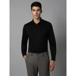 Louis Philippe Permapress Black Cotton Slim Fit Shirt-picture-23