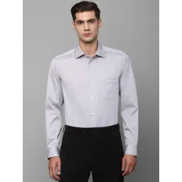 Louis Philippe Permapress Grey Cotton Regular Fit Shirt-picture-18