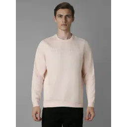 Louis Philippe Pink Cotton Regular Fit Logo Printed Sweatshirt-picture-33
