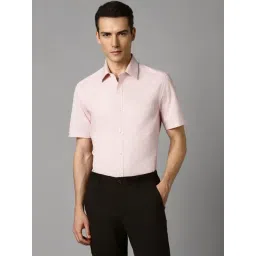 Louis Philippe Pink Cotton Regular Fit Printed Shirt-picture-43